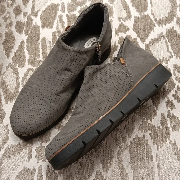 Dr. Scholl's Slip-on Faux Leather Sneaker Gray Shoes Women's Size 7.5M - Picture 2 of 5